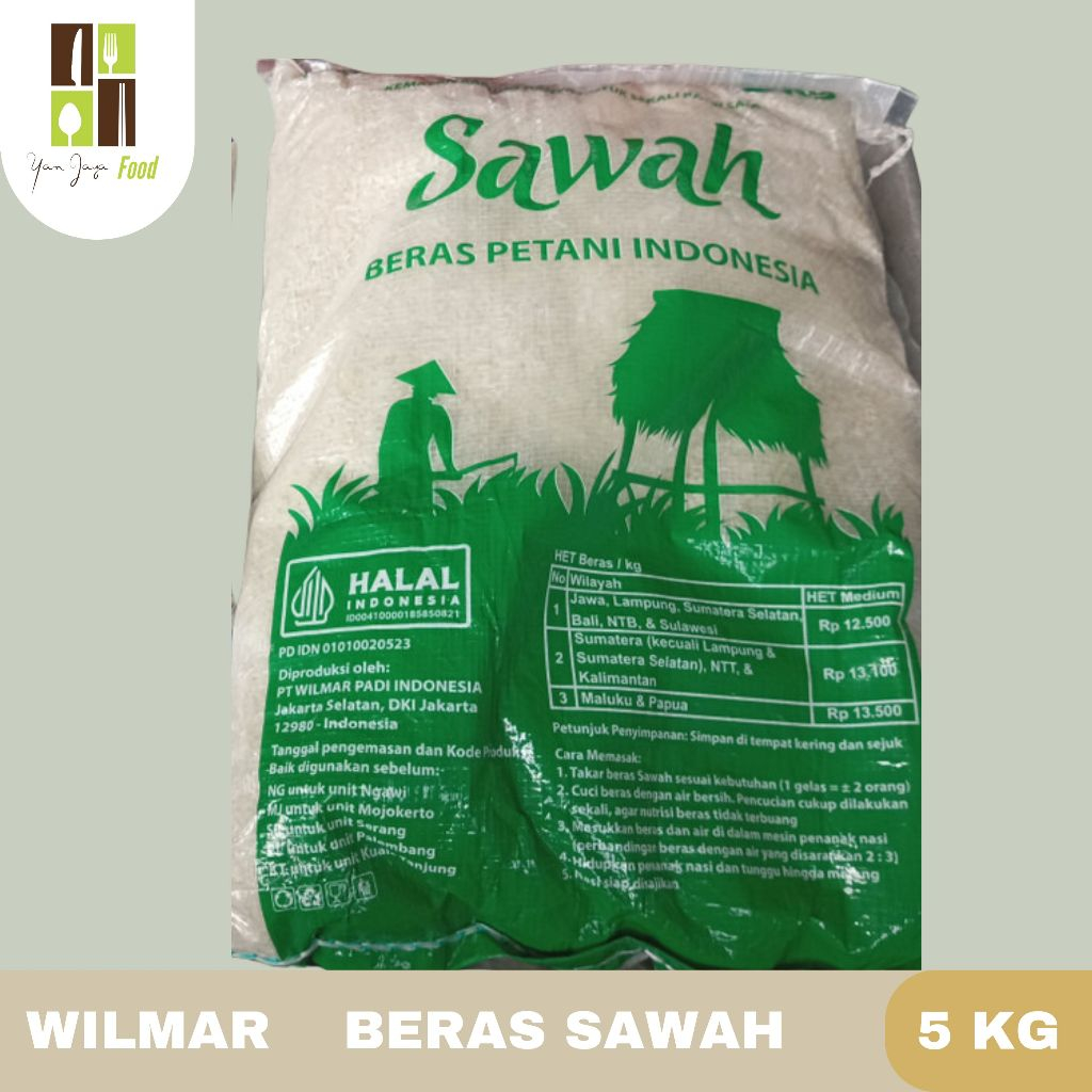 

Wilmar Beras Sawah Hijau / Beras Premium / Halal / Kemasan 5 KG