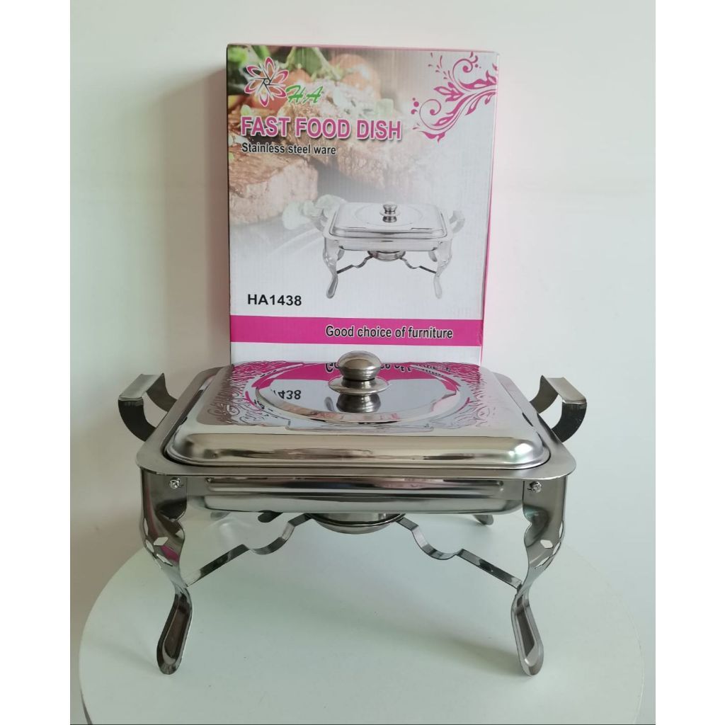 Wadah Prasmanan Persegi / Warmer Pan / Stainless Steel Premium