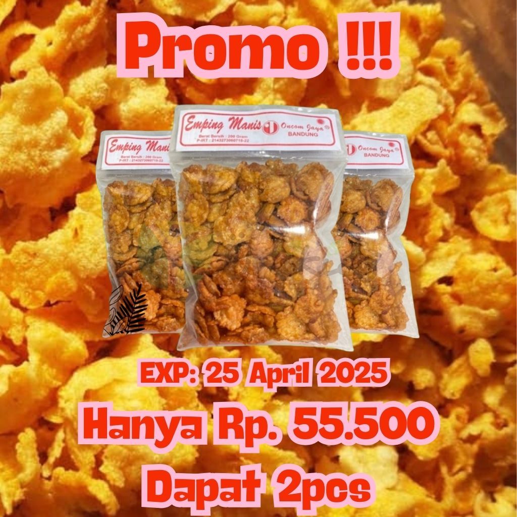 

PROMO !!! Oncom Jaya Emping Manis 2pcs (EXP: 25 April 2025)