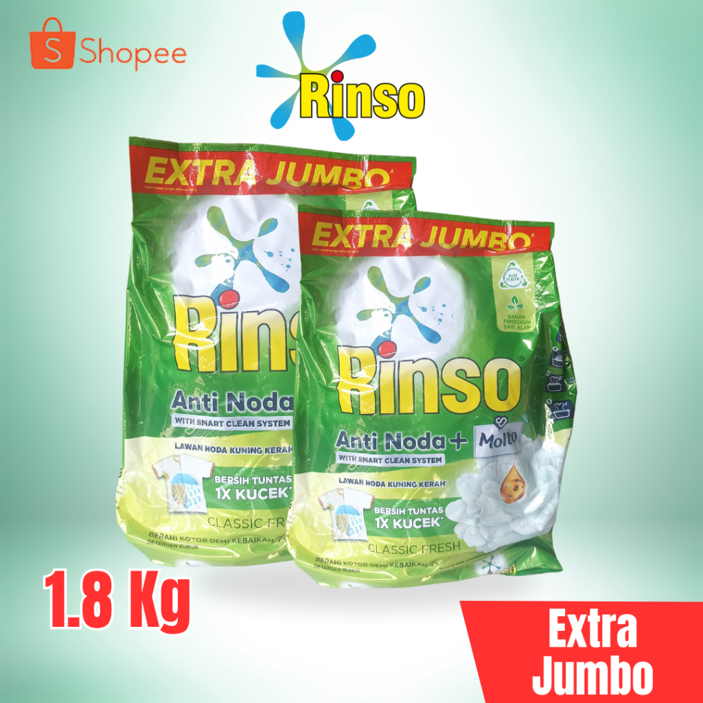 Rinso Jumbo Anti Noda + Molto 1.8Kg
