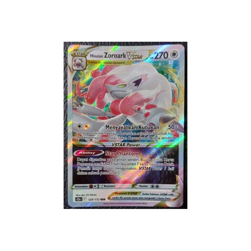 Kartu Pokemon TCG - Hisuian Zoroark V Star RRR (s12a) 129/172