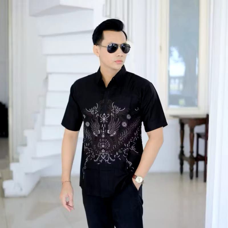 Batikku Motif Wirosari kemeja batik slimfit pria lengan pendek