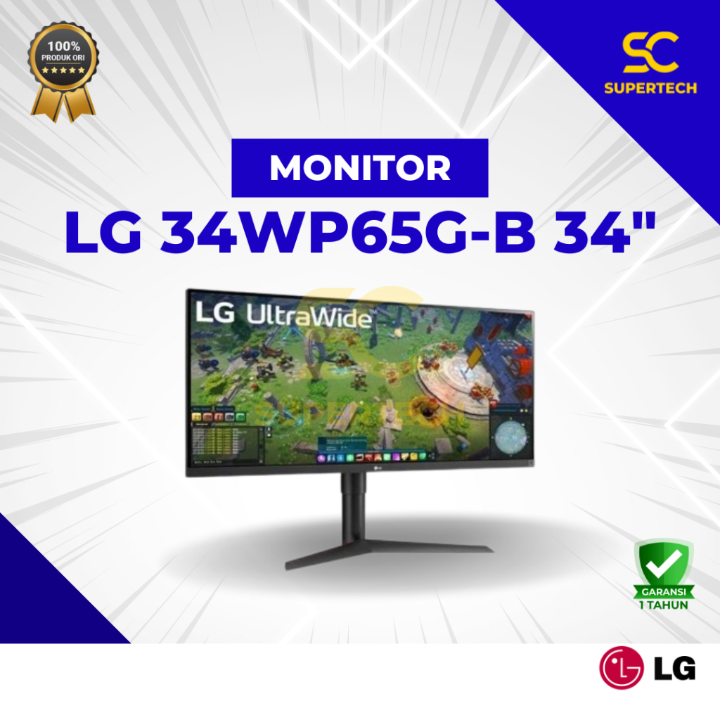 LED LG UltraWide 34WP65G-B Monitor 34 Inch IPS Flat FullHD Resmi