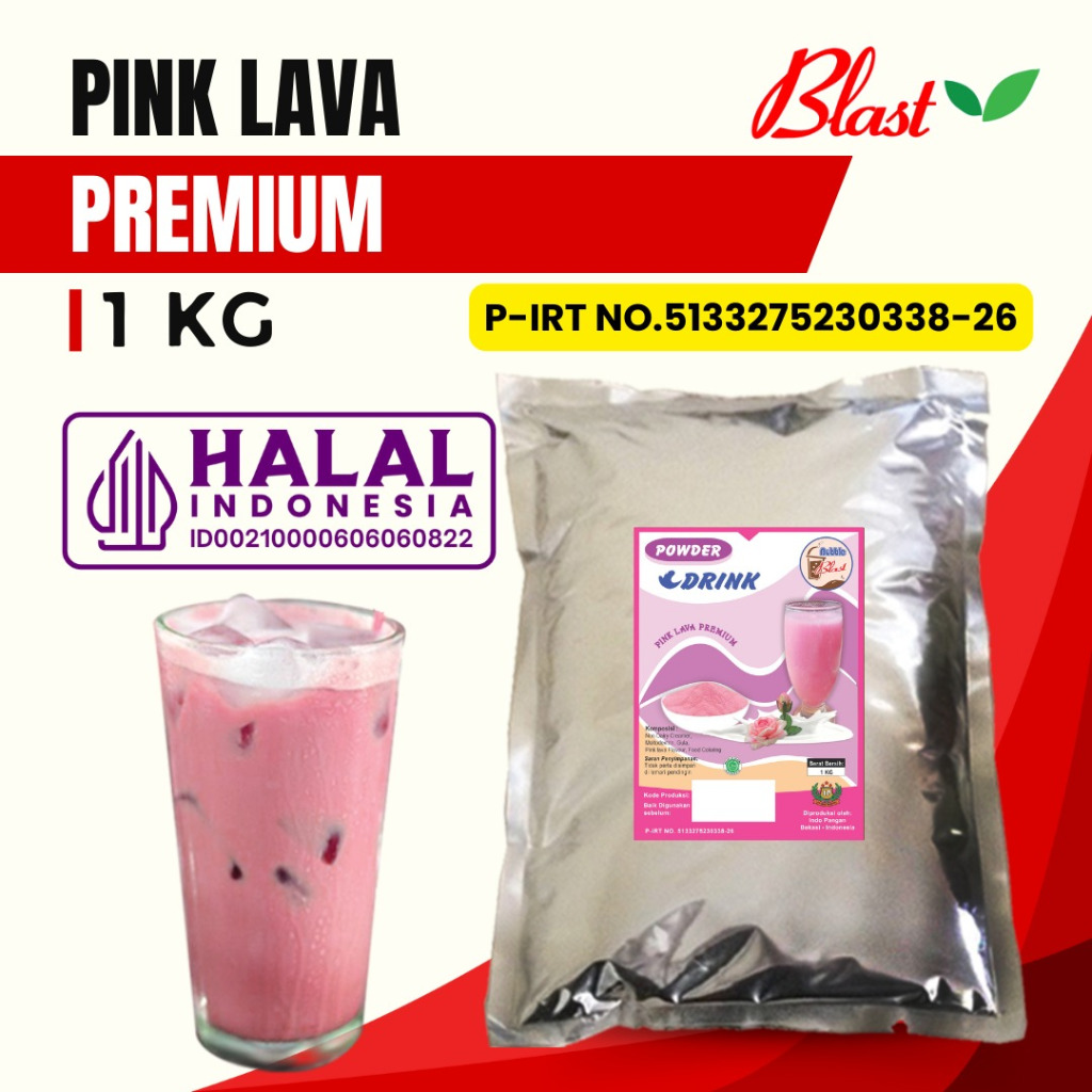 Bubuk PINK LAVA PREMIUM 1 KG - Bubuk Minuman Pink Lava - Powder Drink