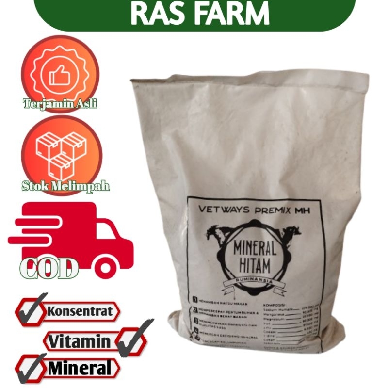 MINERAL HITAM 1KG | VETWAYS MINERAL HITAM