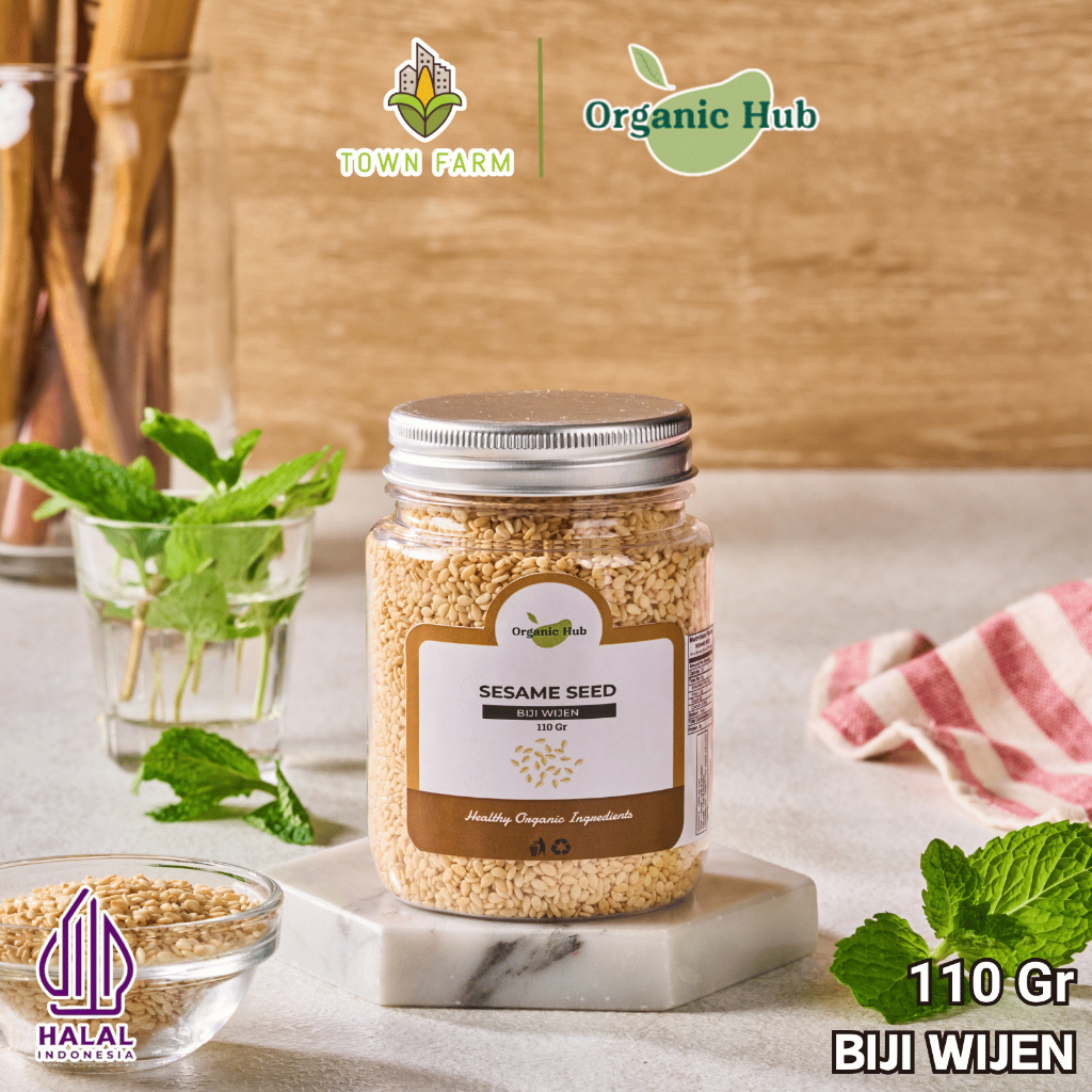 

Organic Hub Biji Wijen Putih Sangrai Rempah Bumbu Dapur Nusantara Makanan Premium Quality 110 gr
