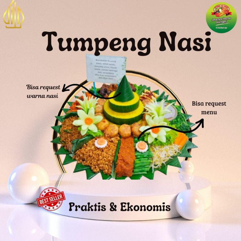 

Tumpeng nasi kuning/Nasi liwet/Nasi ungu/Nasi ijo/Tumpeng ulang tahun/Tumpeng