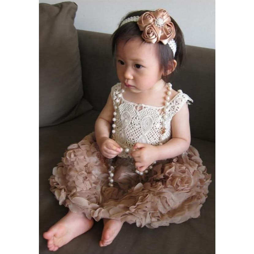 IMPORT- Crochet Rosette Dress