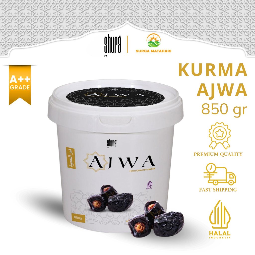 

Shura Kurma Ajwa Premium Original High Quality Ember 850 g