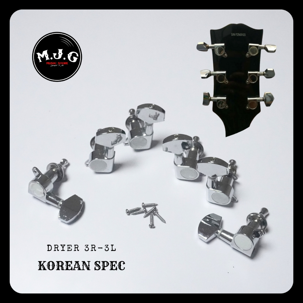 dryer puteran gitar akustik elektrik 3R 3L chrome original