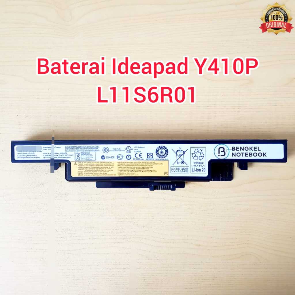 Baterai Ideapad Y410P Y510P Y490 Y500 Y590 Y400P Y400N Y490N 3INR19/65-2 3INR19/66-2 L11L6R02 L11S6R