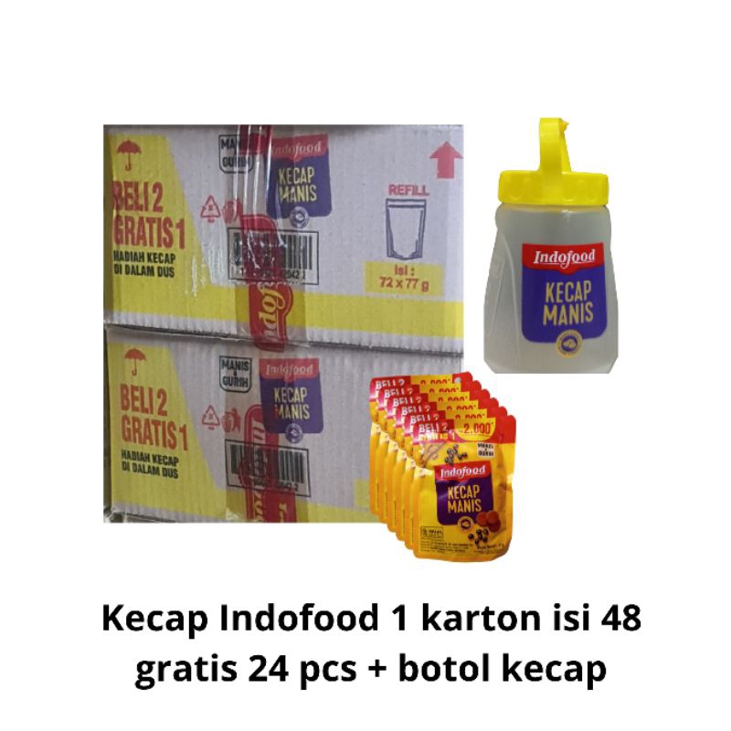 

kecap manis Indofood 1 karton isi 72 pcs