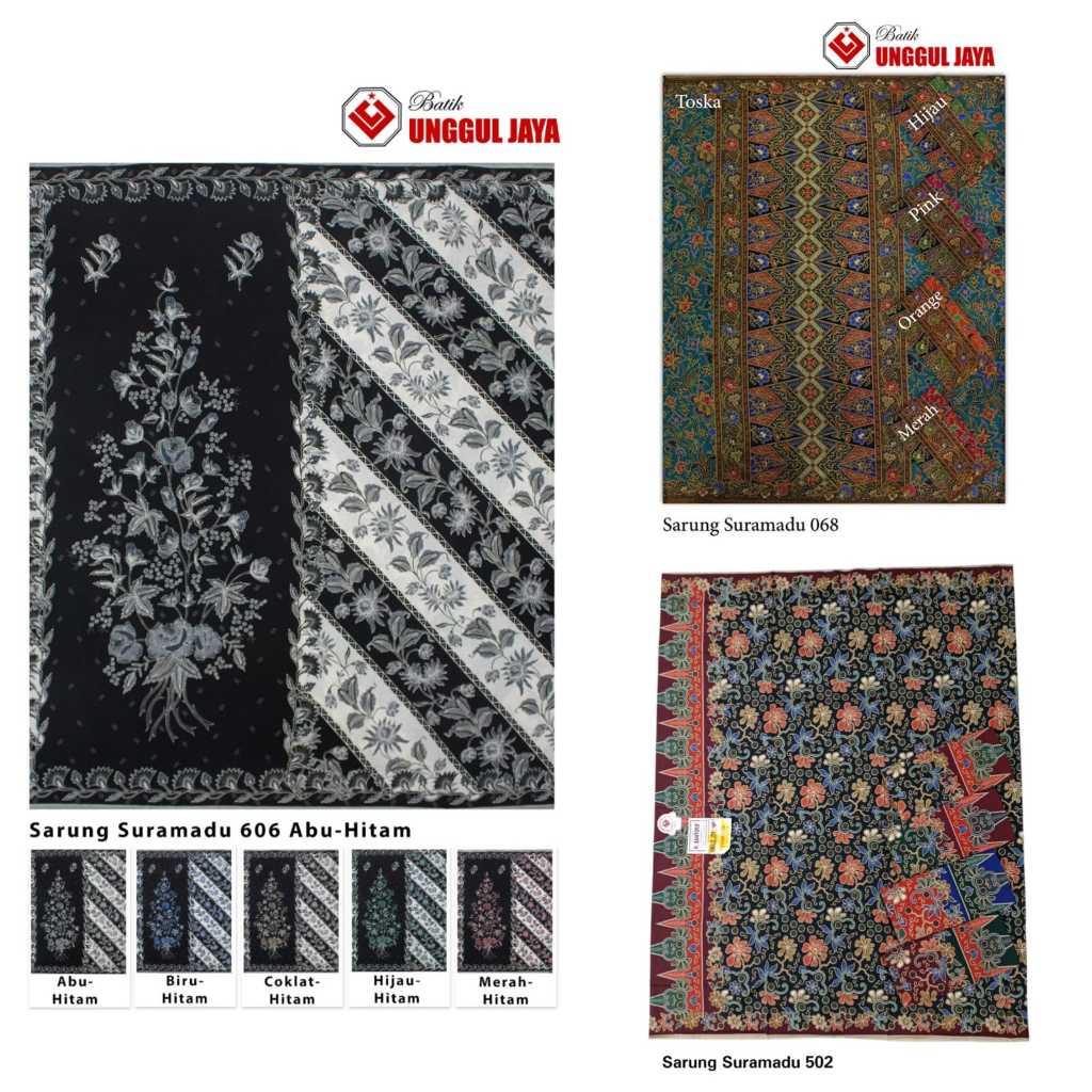 Sarung Batik Wanita Unggul Jaya - Putri Jelita - Suramadu 068, 502, & 606