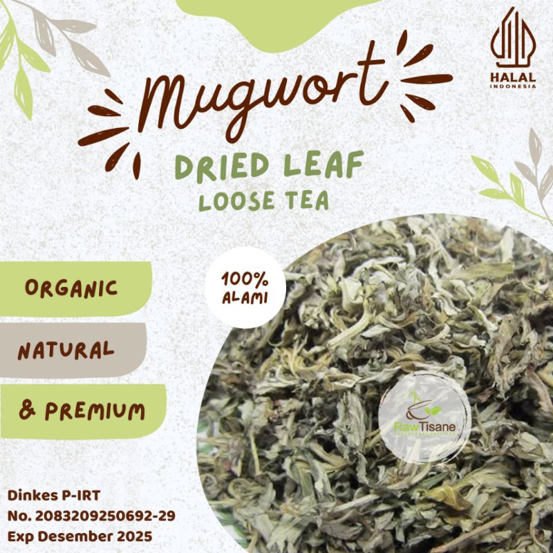 

RAW TISANE Mugwort Leaf Tea / Artemisia Vulgaris Leaf / Teh Daun Mugwort Isi 100 Grams