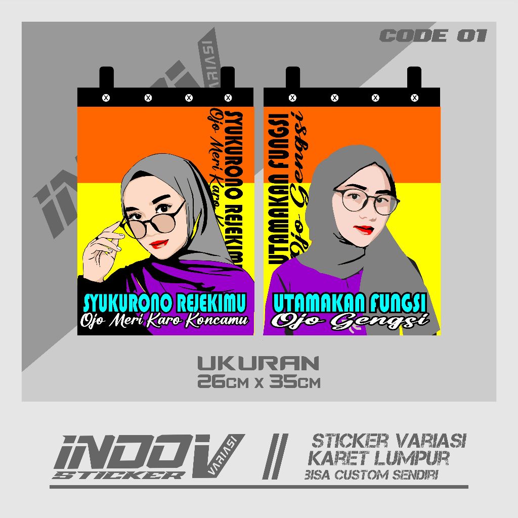 sticker kepet penahan lumpur untuk mobil pickup