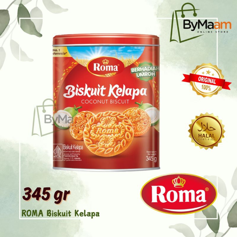 

ROMA Biskuit Kelapa Kaleng 345 gr | Coconut Biscuit