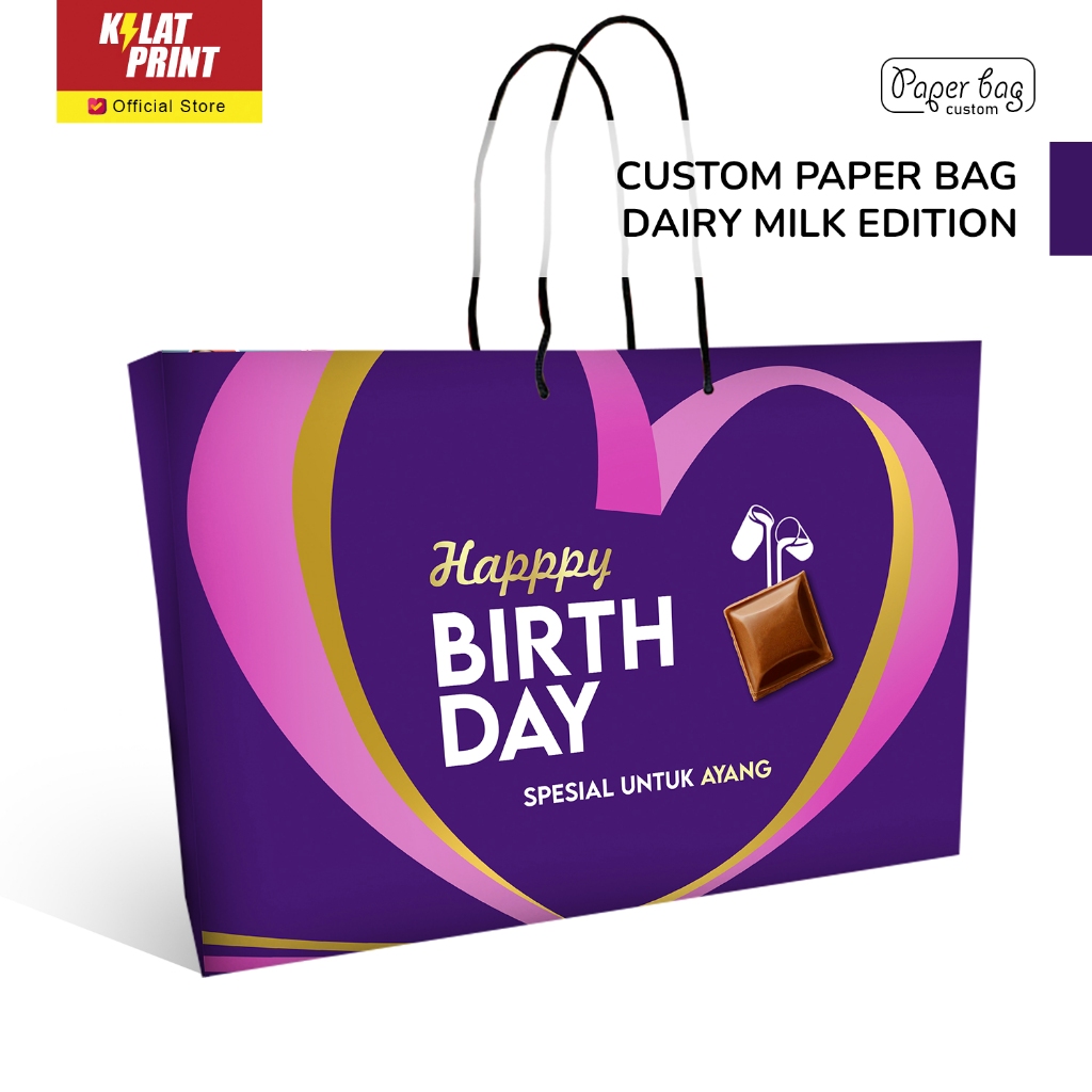 

Paper Bag Kado Custom Paperbag Ala Dairy Milk