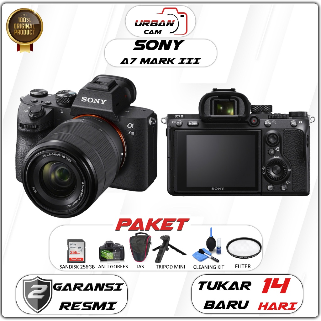 Sony A7 III KIT 28-70MM Resmi / Sony Alpha a7 III / Sony A7 Mark III / Sony A7III / Sony A7 Mark 3