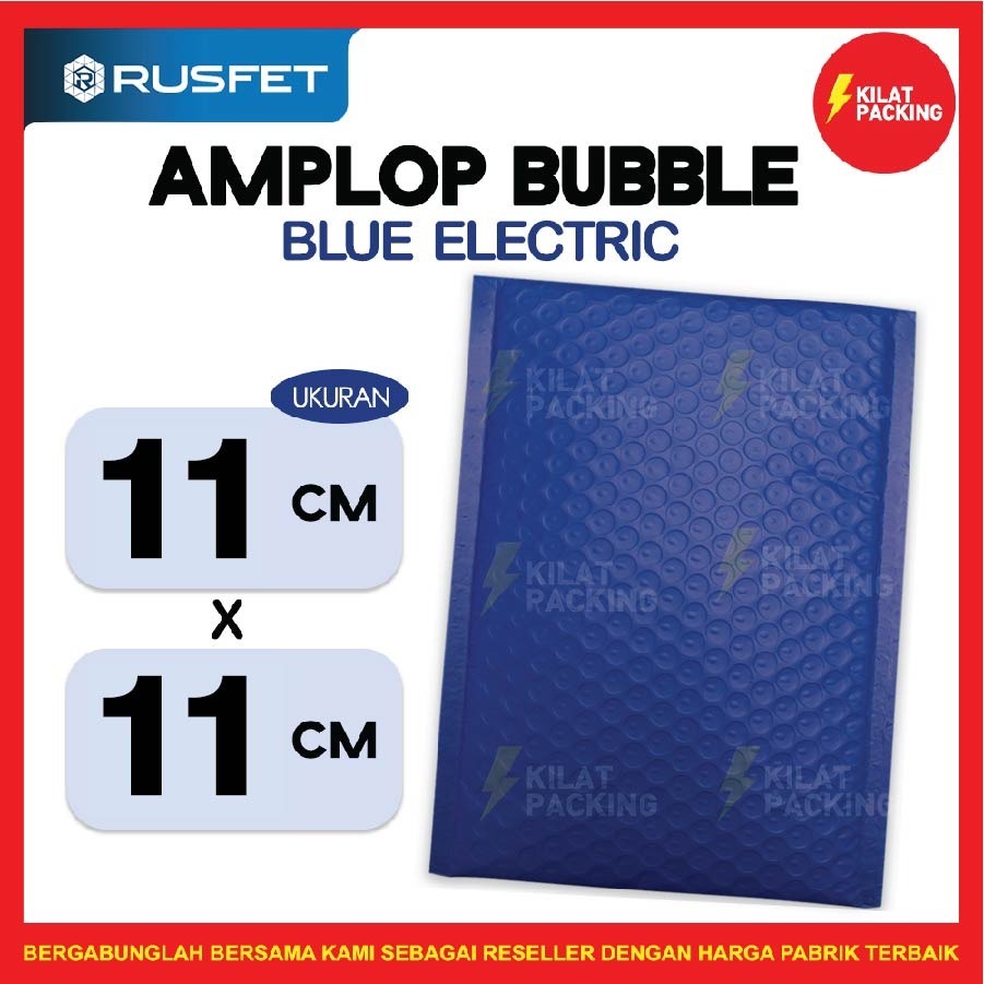

Amplop Bubble Bubble Mailer Bubble Packing Premium Blue Electric 11x11cm Satuan