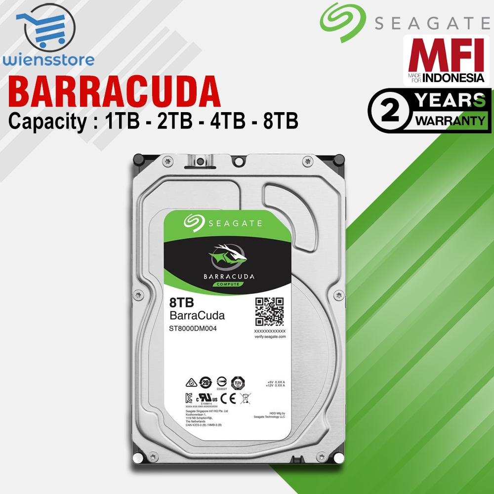 Seagate Barracuda 1TB | 2TB| 4TB | 6TB | 8TB Hardisk Seagate SATA Garansi Resmi MFI