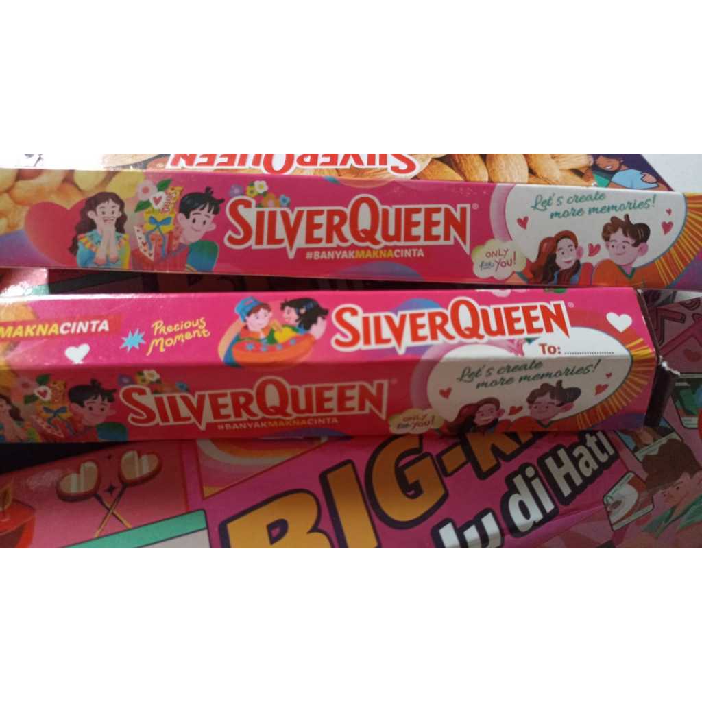 

silver queen Chunky bar cashew 85 gram Valentin cokelat Silverqueen coklat almond