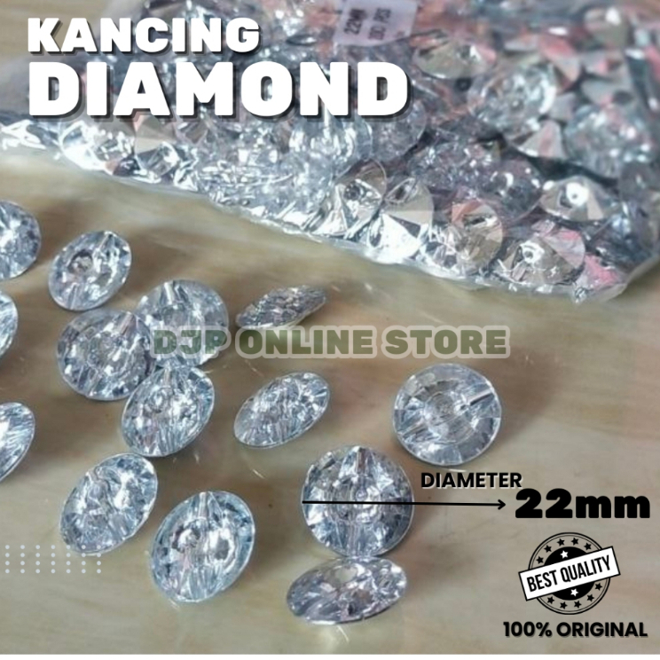 Kancing Kristal 22mm Isi 200 PCS per bungkus , Kancing Diamond, Kancing Kristal Sofa, Kancing Crysta