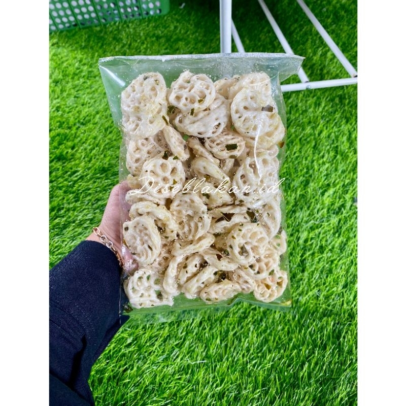 

Kerupuk rafael kerupuk mawar kerupuk pedo original daun jeruk kemasan 200gram