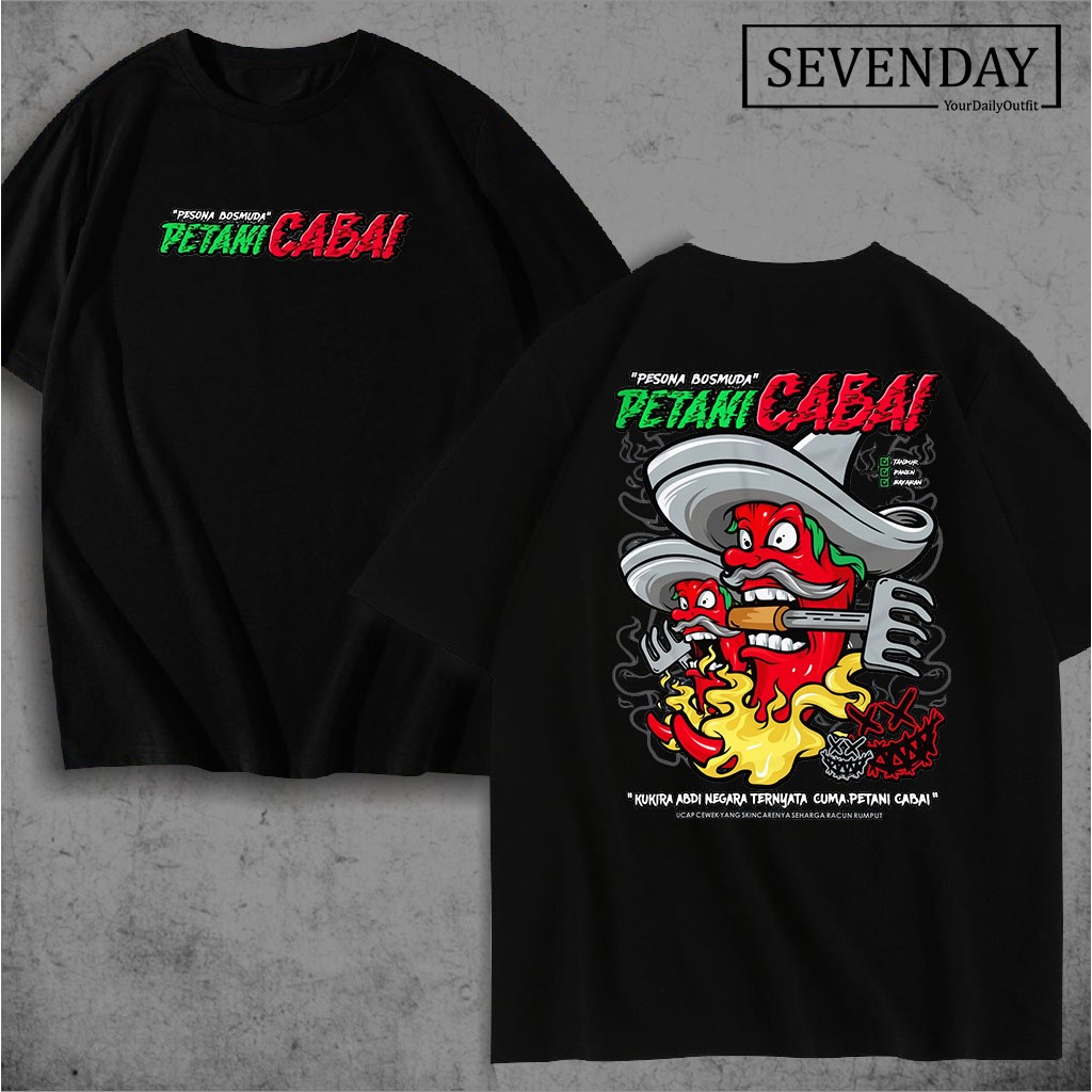 Tshirt PETANI CABAI - Kaos Distro PESONA BIS MUDA - KAOS DISTRO COCOK UNTUK PRIA DAN WANITA