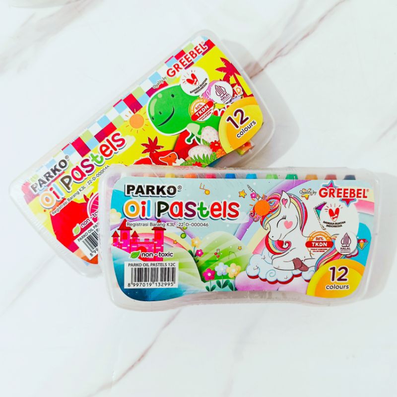 

Crayon Parko Greebel Oil Pastels 12 Colours / Krayon Parko