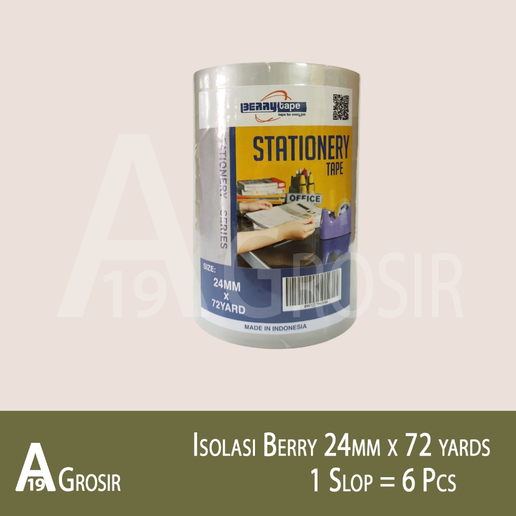 

(1SLOP=6PCS) Isolasi Bening 24mm Berry