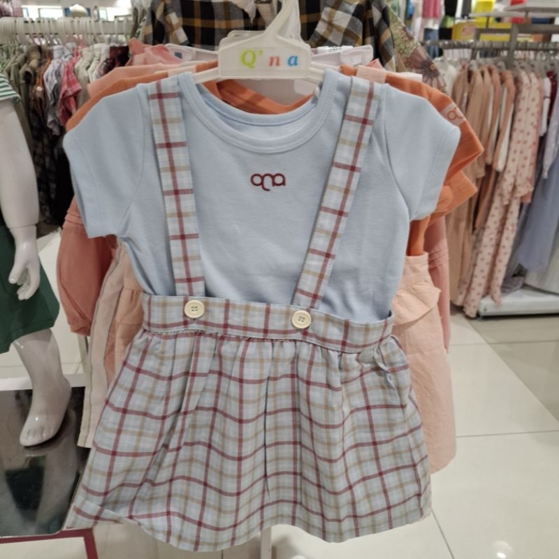 QNA Baju Setelan Kaos Anak Perempuan Original 1-4th
