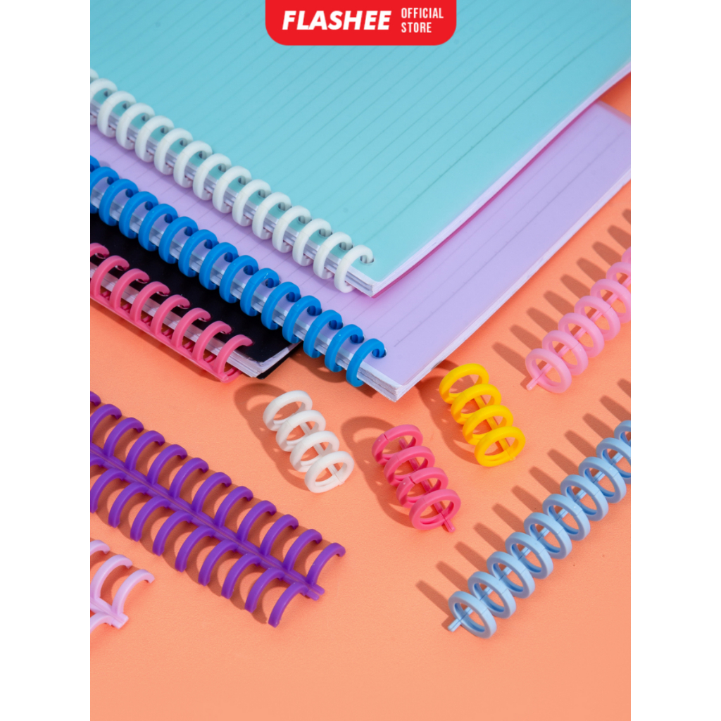 Ring Binder Plastik Loose Leaf A4 B5 A5 A6 Ring Binding DIY 30 Lubang Ring Spiral DIY