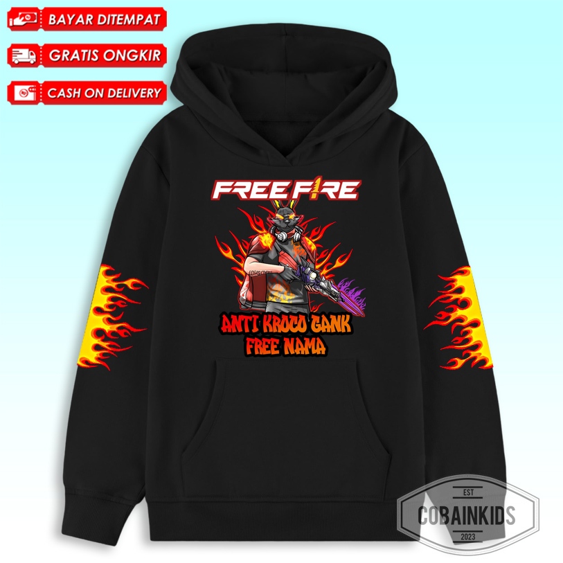 ( BISA COD ) Jaket Hoodie Anak FF FREE FIRE BUNDLE SULTAN KELINCI SG 2JT Unisex  / Jaket Hoodie FF F