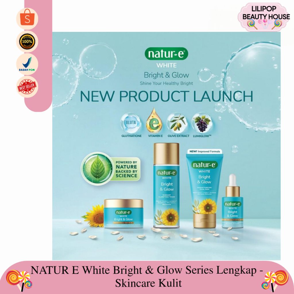 NATUR E White Bright & Glow Series Lengkap - Skincare Kulit