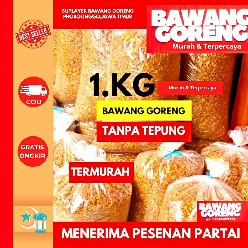 

Bawang Goreng Premium Tipis Tepung 1kg