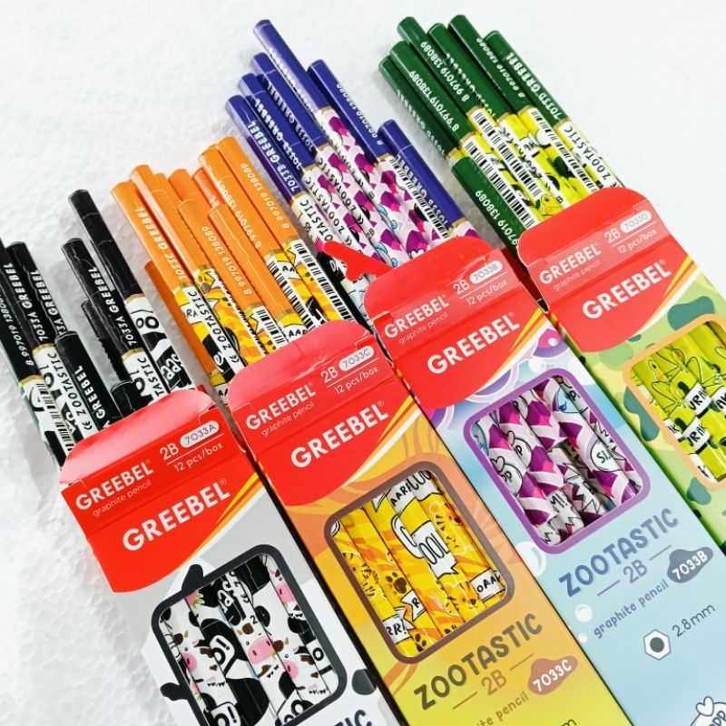 

GREEBEL PENCIL ZOOTASTIS 2B 7033 - PENSIL TULIS KARAKTER LUCU MURAH 12pcs