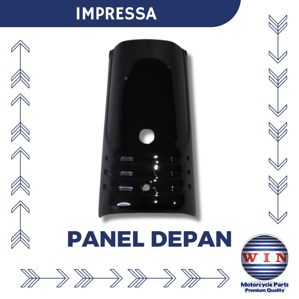 Panel Depan Rangka Tameng Depan Plat Nomor Hitam Honda Astrea Impressa Legenda Grand Merk WIN