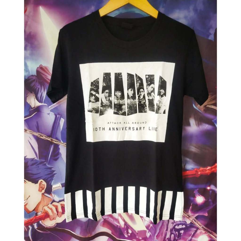 AAA Attack All Around 10th Anniversary Official Band Tees Kaos Tshirt Original Second Merch Japan Ko