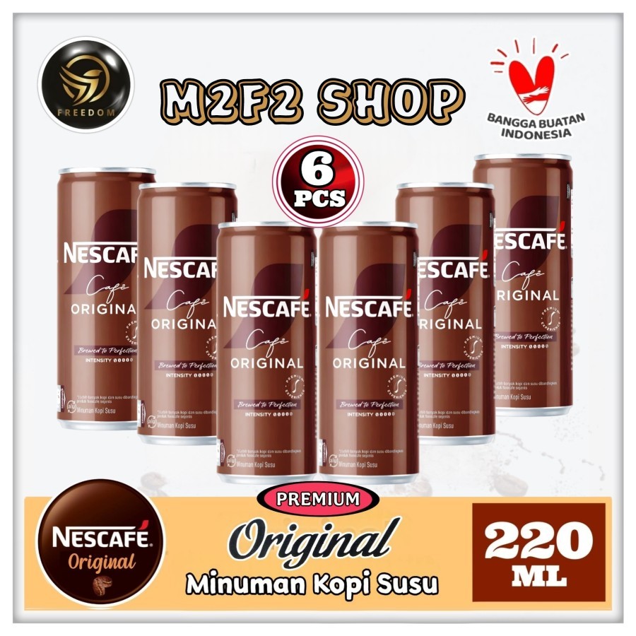 

Nescafe Coffee Premium Original Can | Kopi Kaleng - 220 ml (Kemasan 6 Pcs)