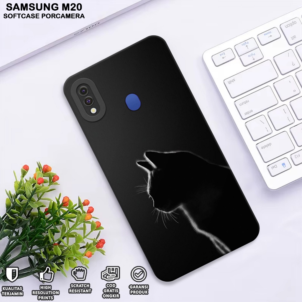 Case Hp Samsung M20 - Casing Hp Samsung M20 - Softcase Samsung M20 MOTIF KUCING - Case Samsung M20 -