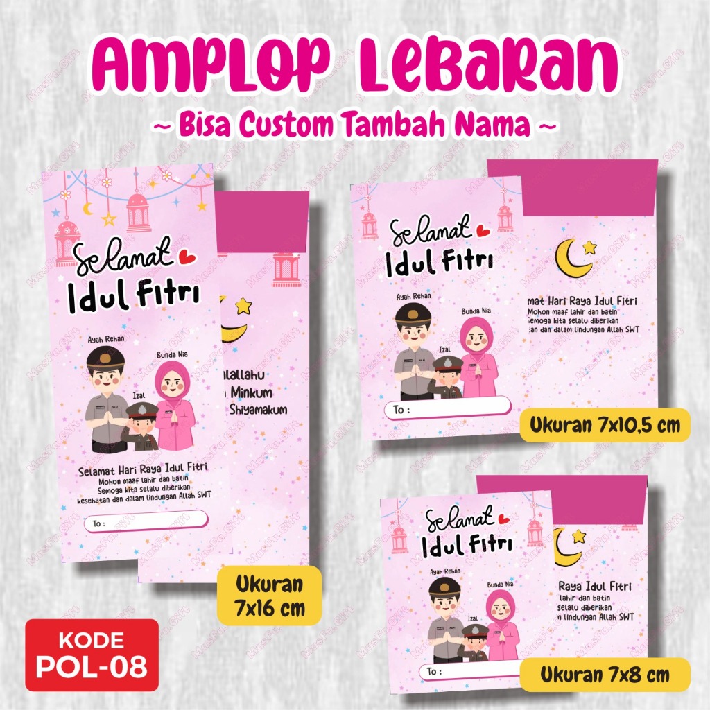 

[ISI 10 BIJI] POL.08 - Amplop Idul Fitri Bhayangkari Polri Polisi| Amplop Lebaran Custom | Amplop Custom