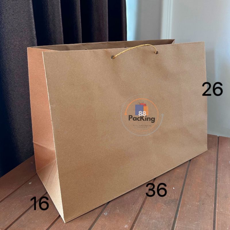 

paper bag polos 36x26 shopping bag jumbo 36x26 paper bag coklat P36 L16 T26 shopping bag jumbo besar XL paperbag polos tas kertas tempat kado paperbag murah tebal kantong kertas souvenir goodie bag