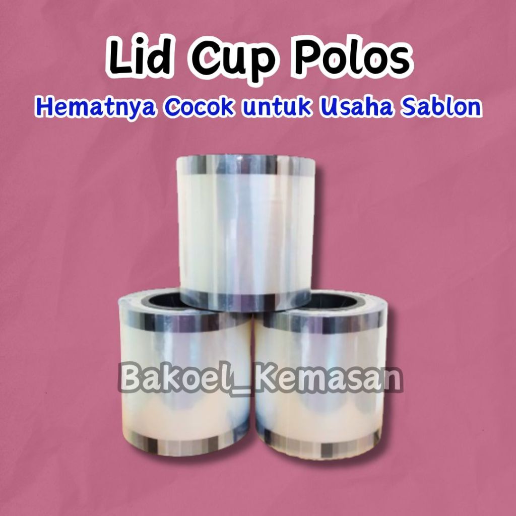 PROMO Lid Cup POLOS / Plastik Lid Sealer Cup Cocok untuk Usaha Sablon
