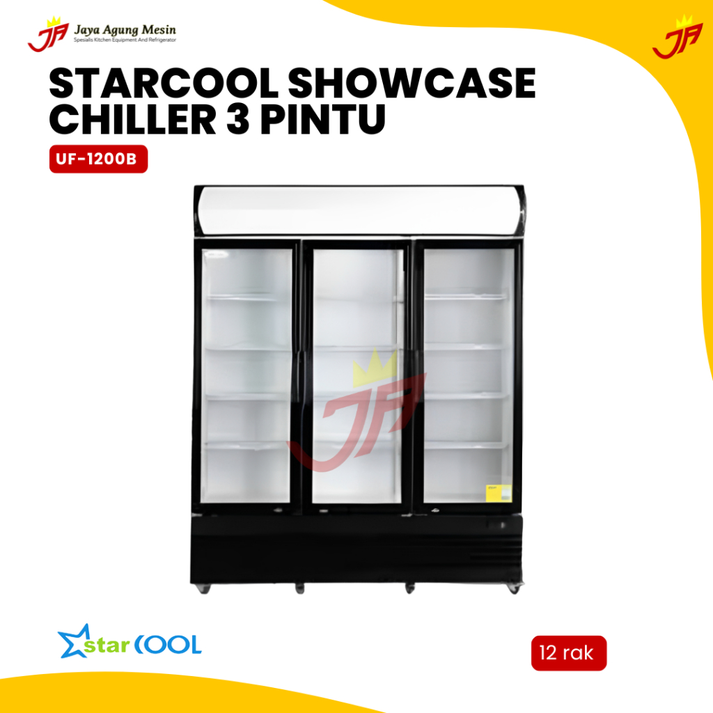 STARCOOL Showcase Chiller 3 Pintu UF-1200B / DIsplay Cooler UF 1200B