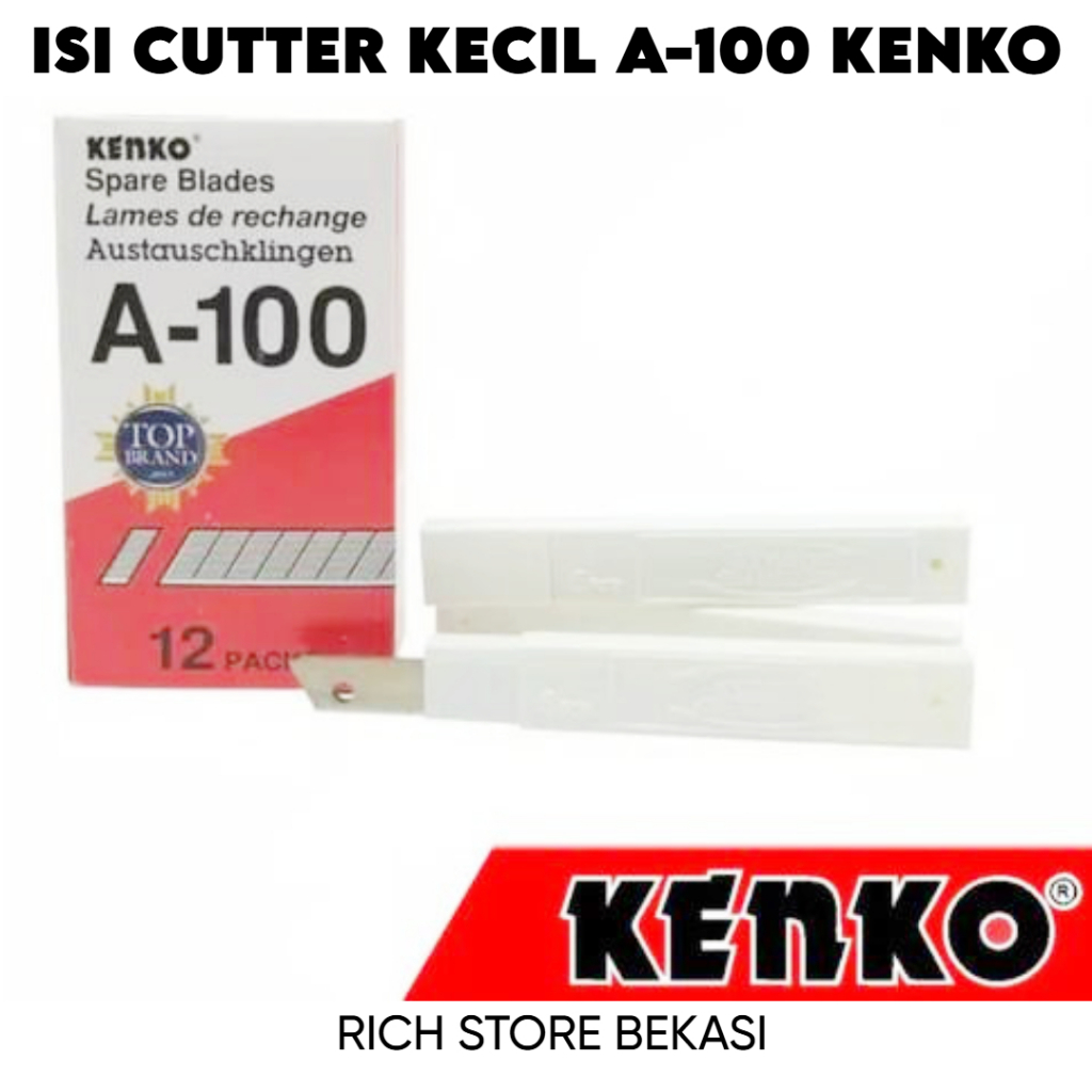 

ISI CUTTER KECIL MERK KENKO A-100 PER 1 PCS KECIL [ISI 5 PCS MATA PISAU]