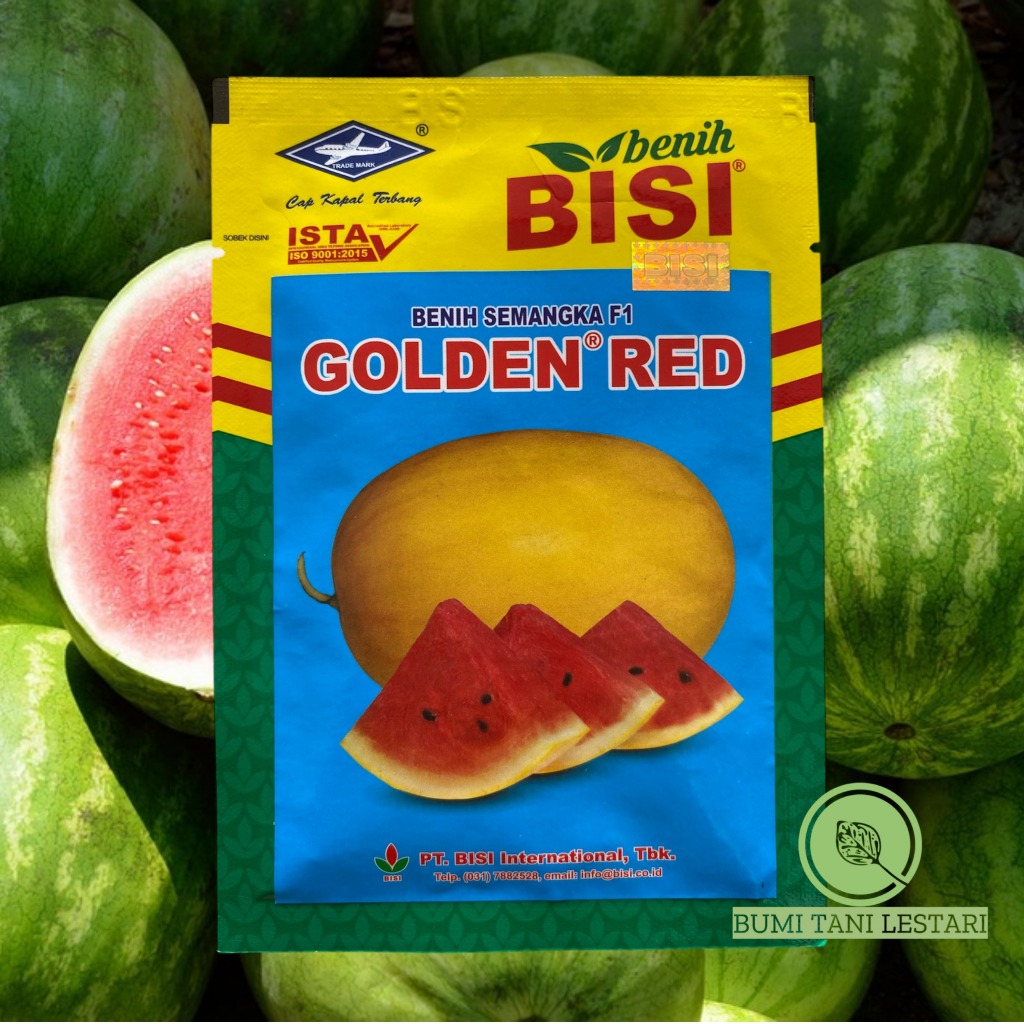 Benih Semangka F1 GOLDEN RED 20gr - Benih Semangka Golden Red BISI Cap Kapal Terbang
