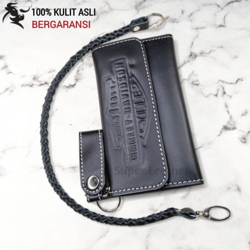 Dompet Harley Davidson Pria Kulit Asli Original Garut