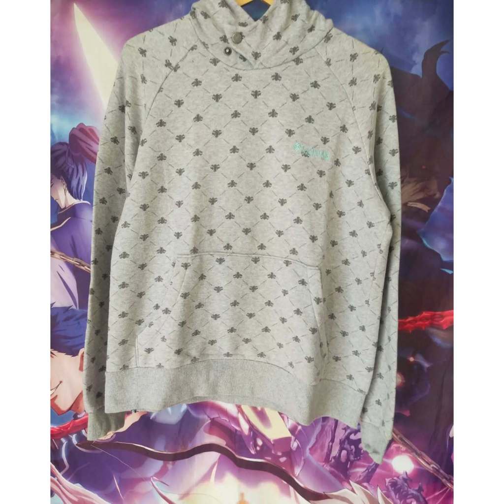 Columbia Grey Pattern Hoodie Jaket Sweater Original Second Merch Japan Korea Brand Vintage Retro Y2K