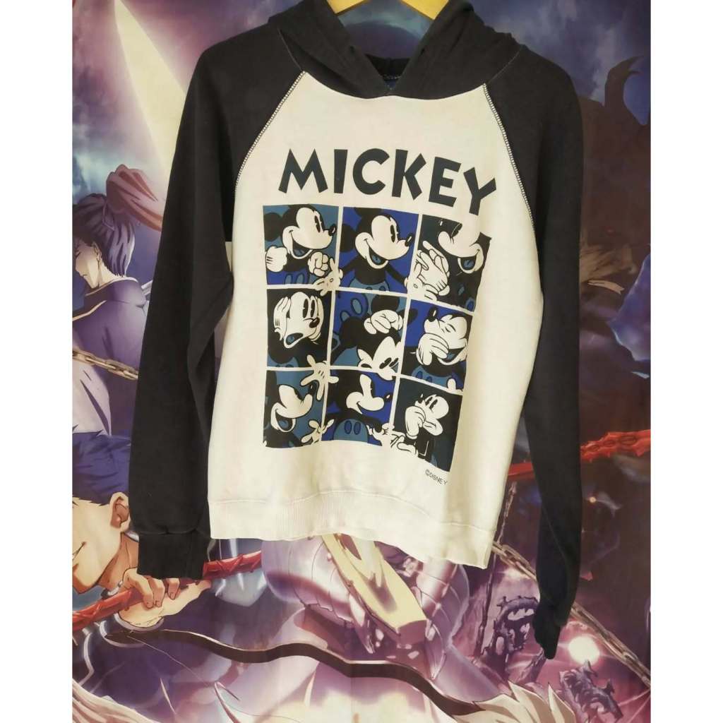 Disney Mickey Mouse Big Print Box Teenager Hoodie Jaket Sweater Original Second Merch Japan Korea Br