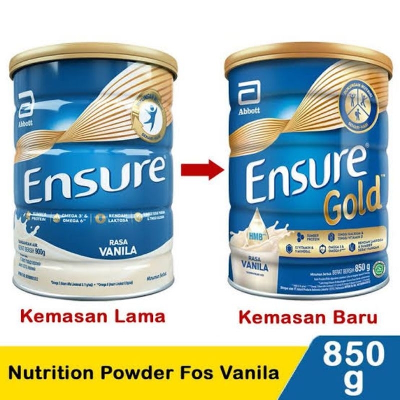 

Susu Ensure Gold 850 gram / Ensure rasa Vanilla / Ensure rasa Cokelat